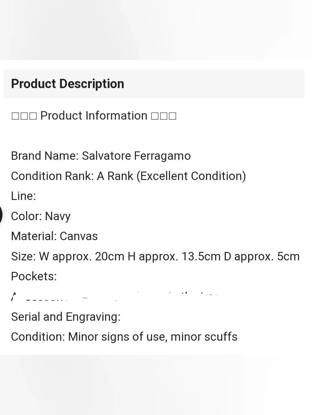 Salvatore Ferragamo spacious signature